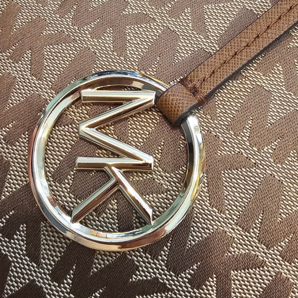 Michael Kors Tan & Brown Logo Tote - Picture 3 of 5